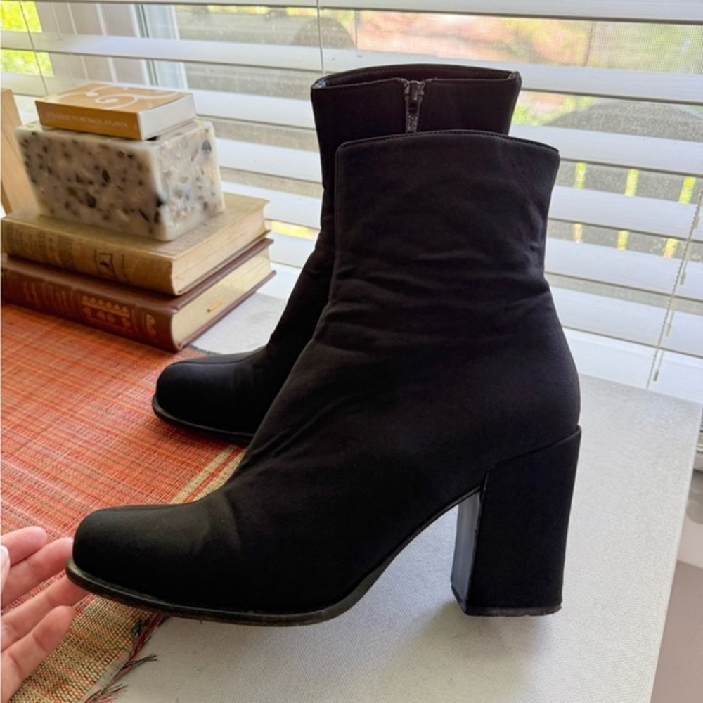 Vintage Prada Nylon/Leather Booties